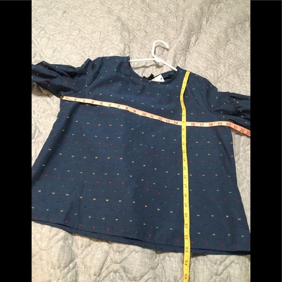 Drew Anthropologie Chambray Flutter Sleeves Blouse c1. - Picture 8 of 12
